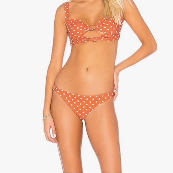 NWT FOR & LEMONS mariposa polka dot cheeky swim bottoms size large - Picture 5 of 7